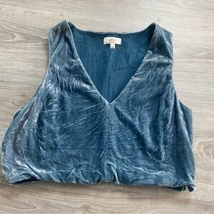 Wilfred Velvet Tank Top in Blue